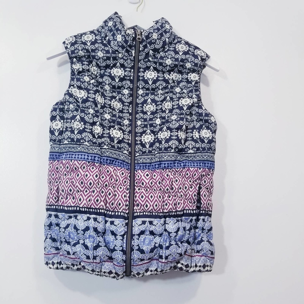 Anthropologie Pure + Good Printed Quilted Puffer Vest